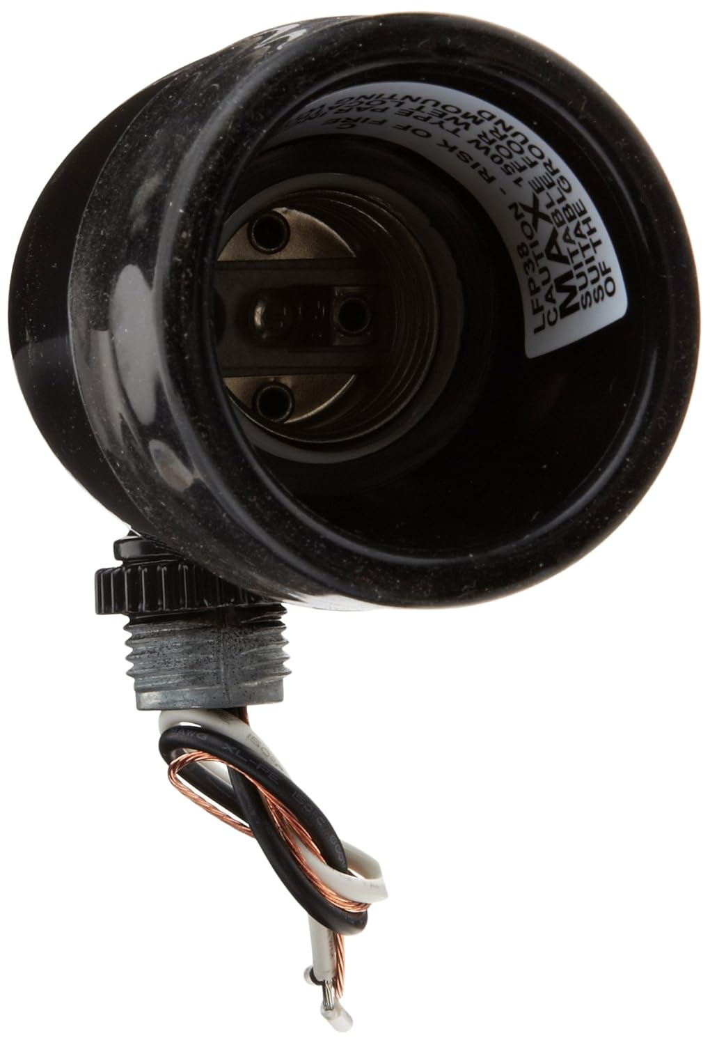 RAB Lighting LFP38B Premium Floodlight, PAR20 Type, Aluminum, 150W Power, 550 Lumens, Black