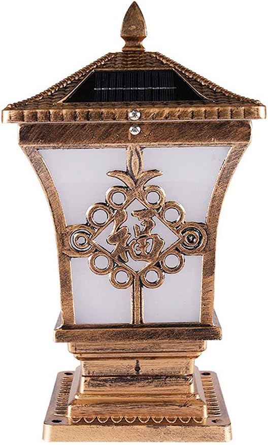 Courtyard light Solar Outdoor Garden Lighting Solar LED Pillar Light Fence Post Sola RLamp Outdoor Lighting Products For Courtyard Gatepost Garden Decoration Landscape Lamp ( Size : 25*25*45cm )