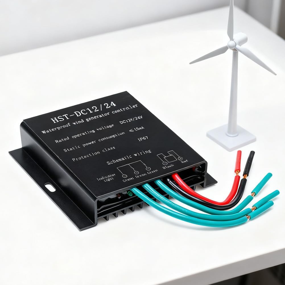 100W-5000W Wind Turbine MPPT Charge Controller 12V 24V Auto 48V MPPT Wind Wind Controller for Lithium Battery, Solar Panels Or Wind Generator,12V