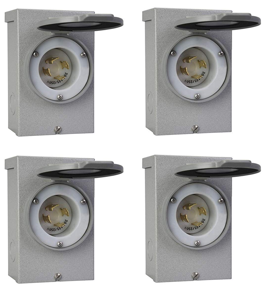 Reliance Controls Corporation PB30 30-Amp NEMA 3R Power Inlet Box for Generators Up to 7,500 Running Watts (Pack of 4)