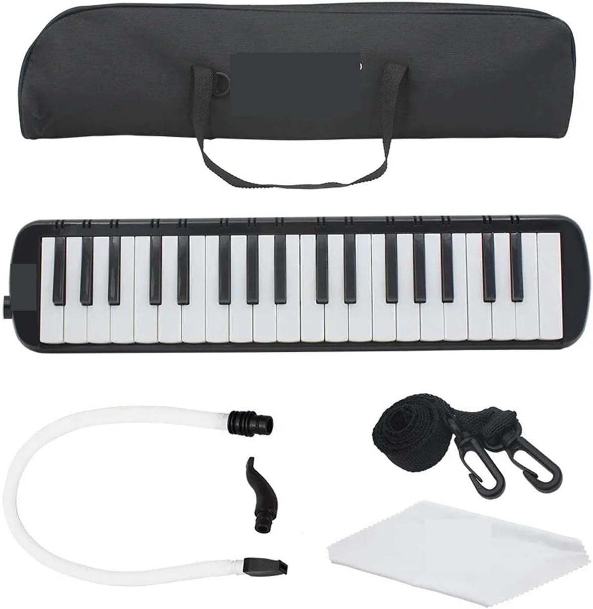 Melodica Melodica 32/37 Keys Piano Keyboard Mouth Organ Musical Beginner Children Educational Gift(IRIN 37 Keys Black)