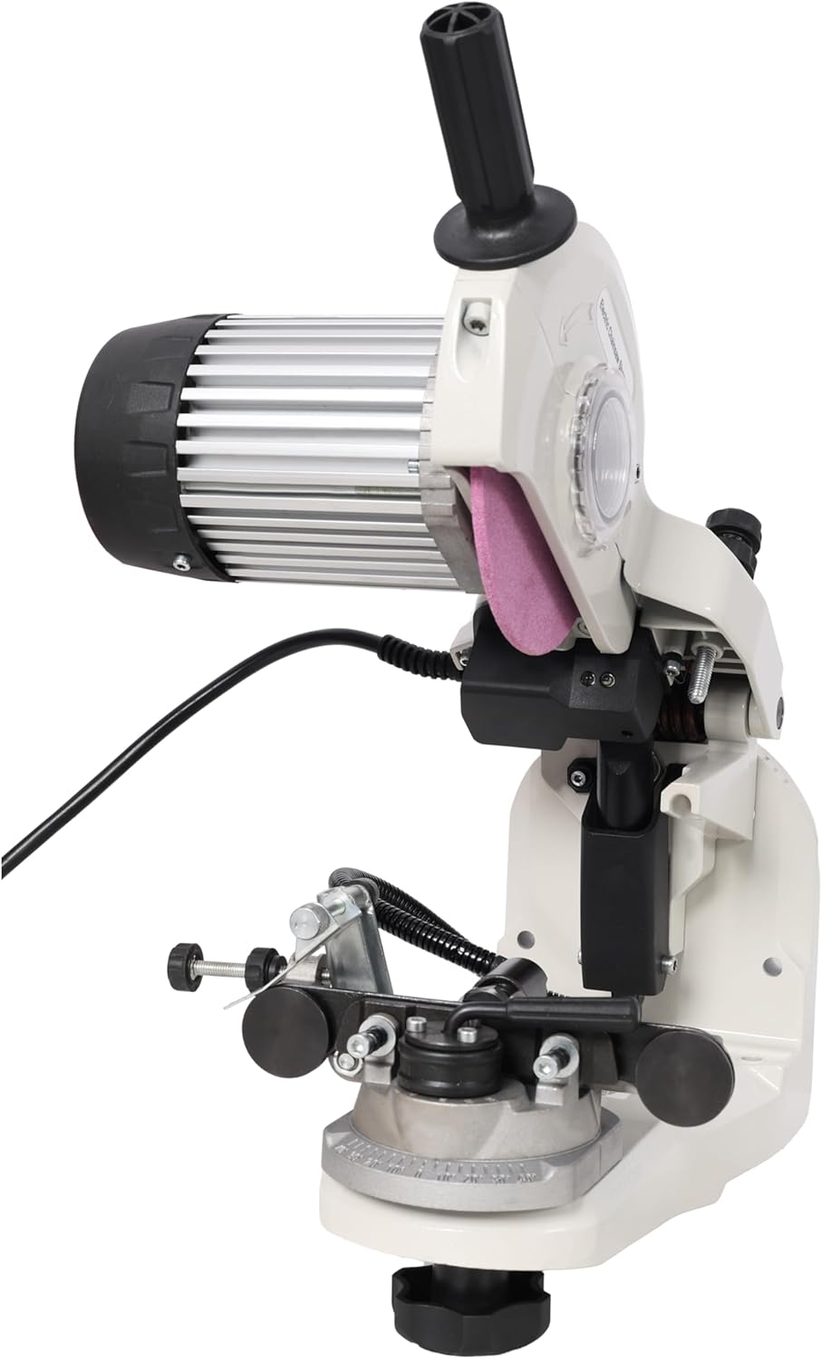 Electric Chainsaw Sharpener with Hydraulic Assist 120V 300W Professional Chainsaw Chain Sharpener with 3 Grinding Wheels Universal Saw Chain Sharpener Tool for Forestry Woodworking