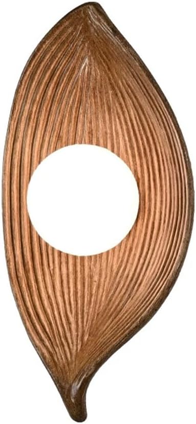 Unique Black Leaf Wall Sconces - Retro Art Decoration | Acrylic Shade Bedside Lighting Fixtures for Bedroom, Kitchen, and Hallway