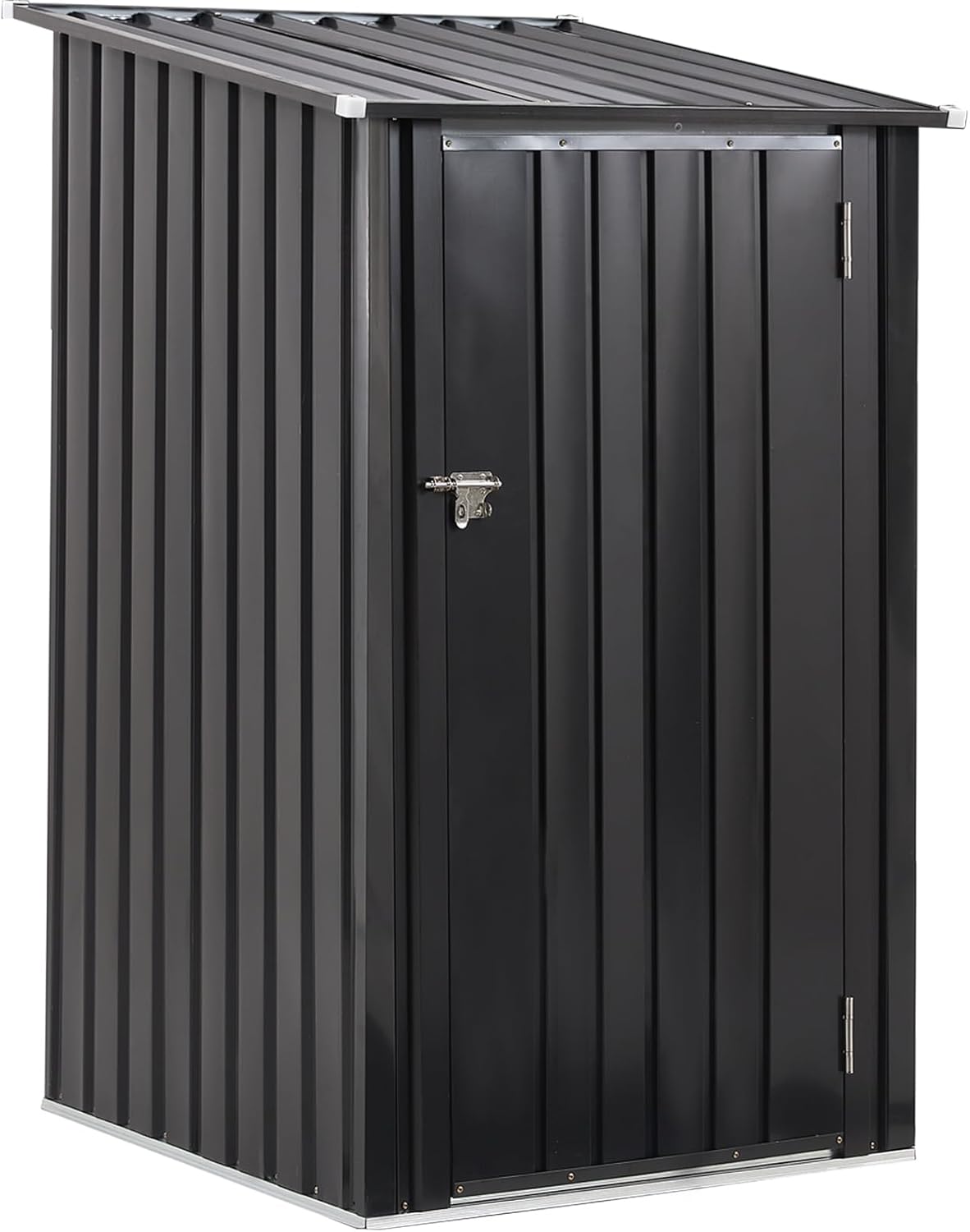 Ball & Cast 3x3 FT Outdoor Storage Shed,Metal Steel Garden Tool Cabinet with Single Lockable Door,Utility Waterproof House Shelter for Shovels, Umbrellas, Antennas, Escalators,Dark Gray