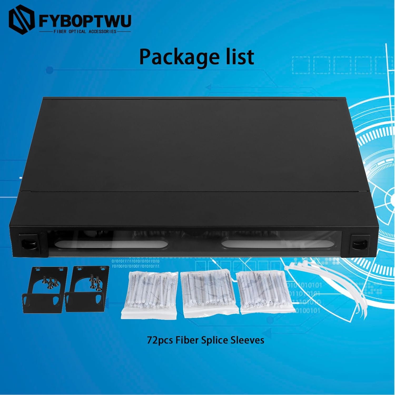 -1 Pack Fiber Optic Rack Mount Enclosure Box with 3 Slots for Fiber LGX Adapter Panels or Cassettes (3pcs Fiber Patch Panel (5.1inch*1.14inch) can be Inserted)