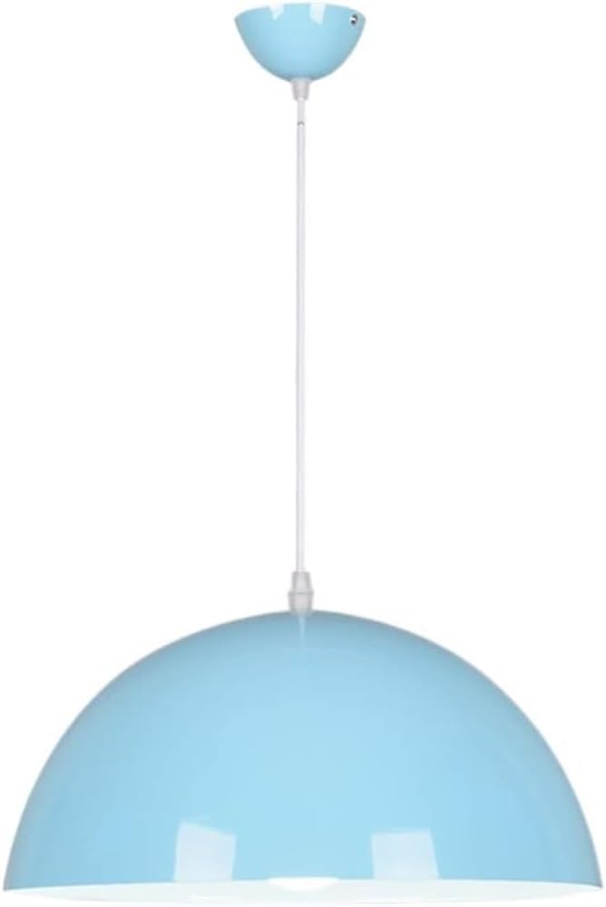 Industrial Chandelier Gloss Metal Dome E26 Pendant Light Vintage Bowl Shape Ceiling Light Fixture Macaron Color Hanging Light for Kitchen Island Dining Room Bedroom Hallway Bar Living Room (Co