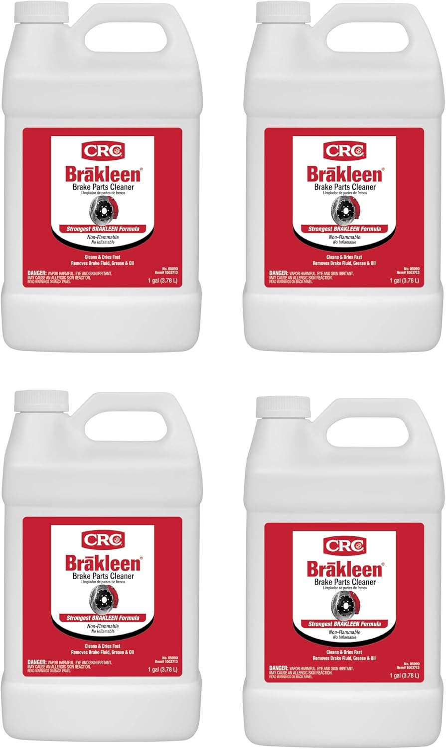CRC Brakleen 1003712 Brake Parts Cleaner Non-Flammable, 1 Gallon, [4 Pack]