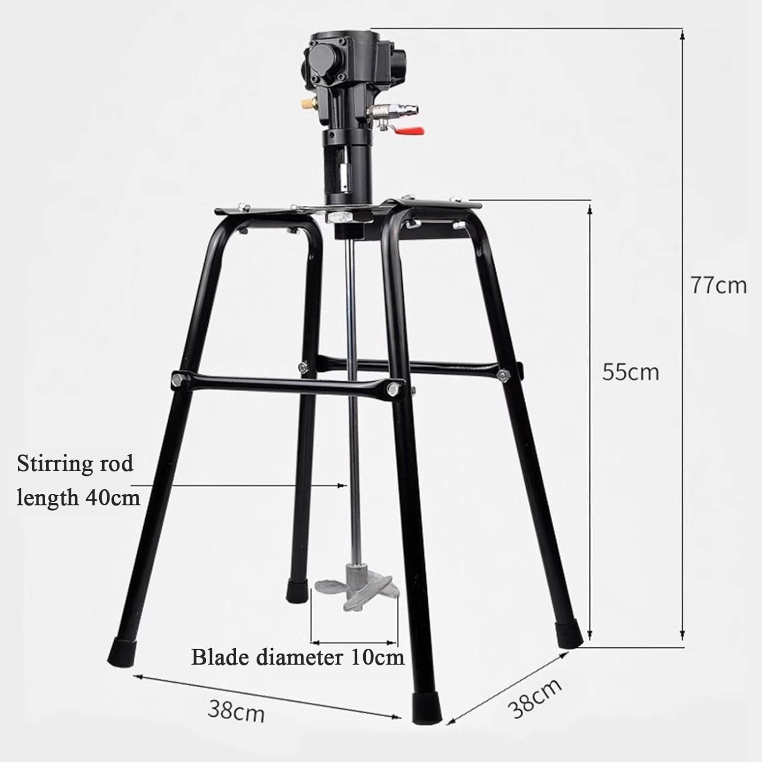 5 Gallon 20L Air Agitator Blender Stirrer, 1/8HP Pneumatic Paint Mixer Machine, Lifting Platform Paint Coating Mixer Stirring Machine, for Ink Dissolver Agitator Paint Coat(
