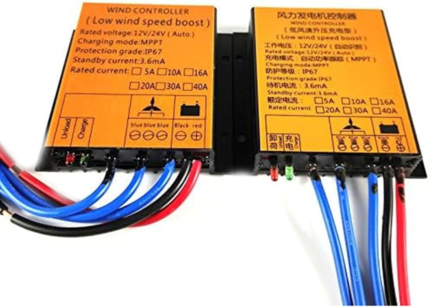 8000W Solar Hybrid Controller MPPT Wind Turbine Charge Controller, 12/24V 24/48V Automatic Switcher for All Three Phase Wind Turbines IP67 Waterproof,220v