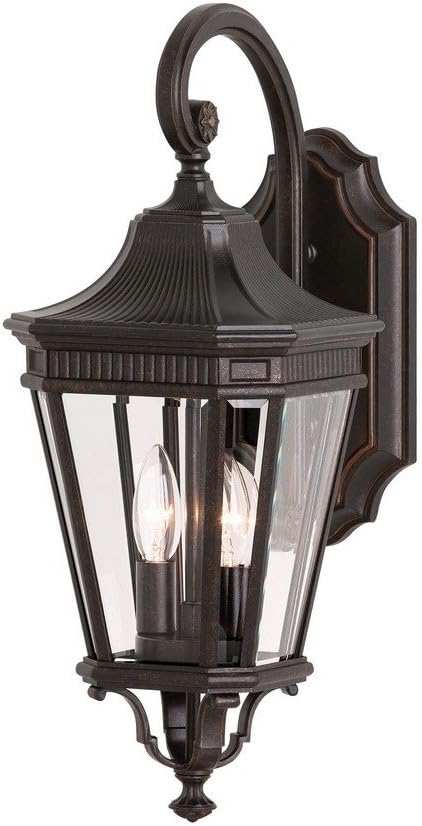 Feiss OL5401GBZ Cotswold Lane Outdoor Patio Lighting Wall Lantern, Bronze, 2-Light (9