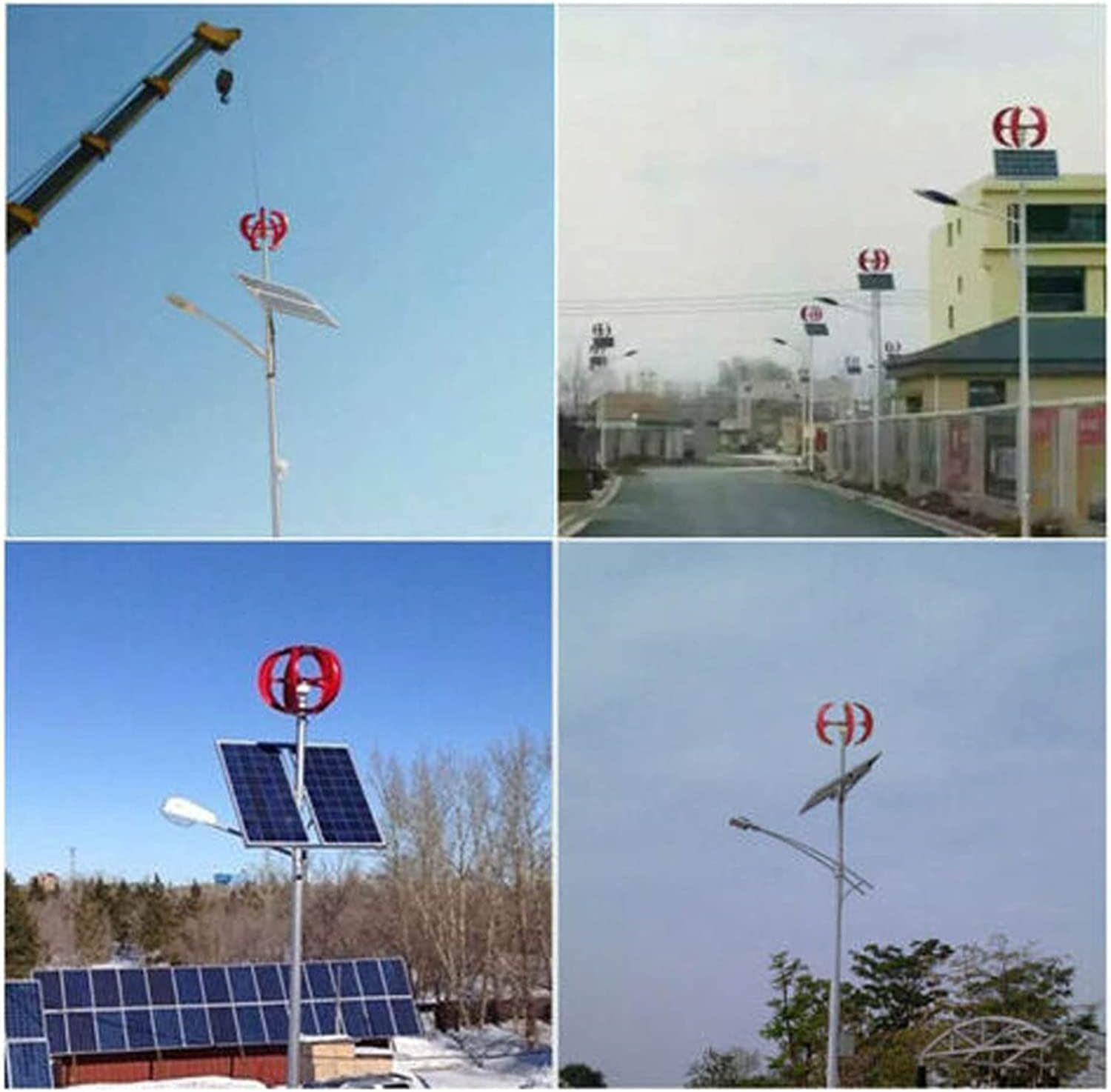 LiuSj JUnSt 8000W Wind Turbines Generator Controller, 5 Blades Lantern Vertical Axises for Residential Household Streetlight