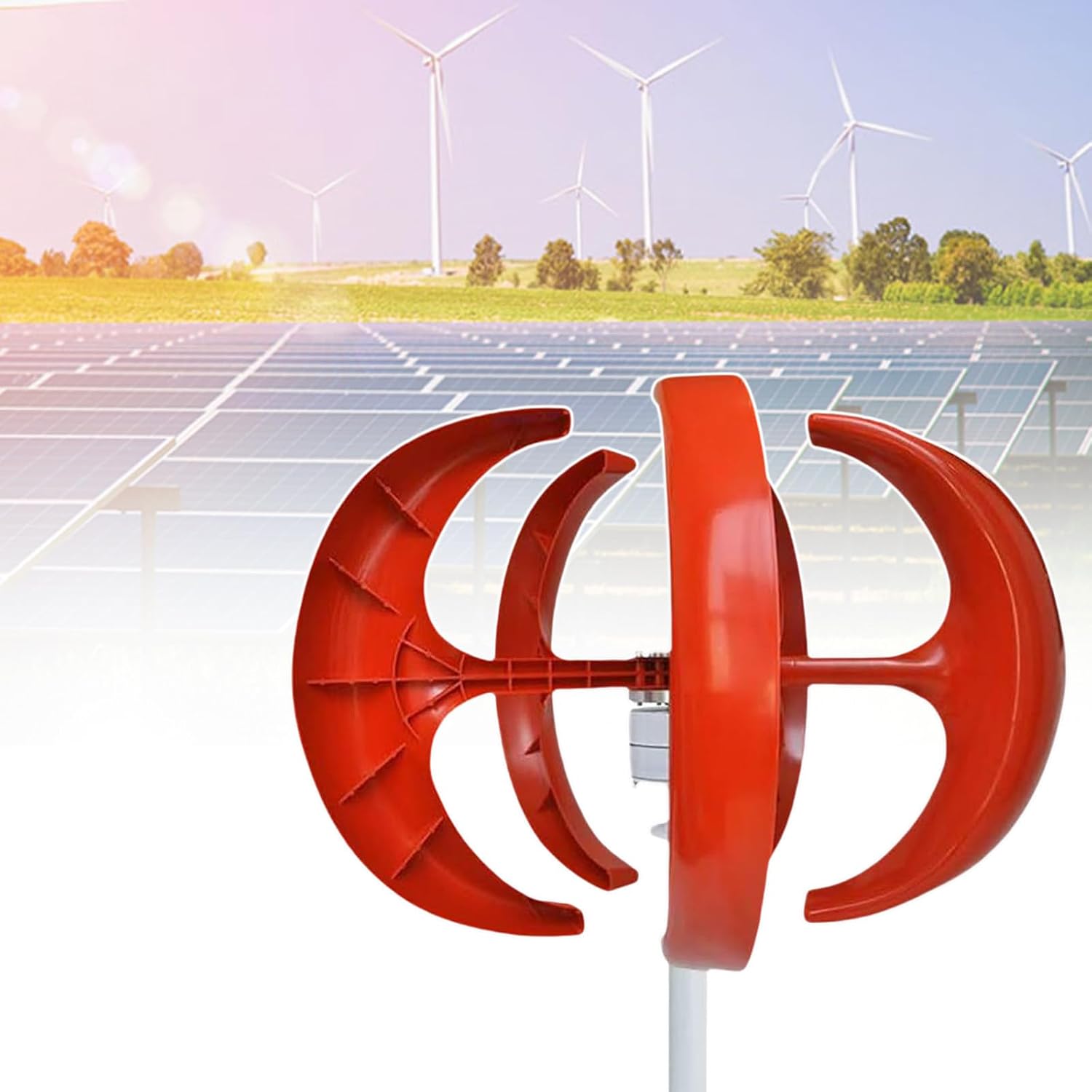 12V Wind Turbine Generator with Dual Bearings, 5 Blades Horizontal Design, Auto Windward Adjustment - Perfect for Home & Garden Renewable Energy Solutions