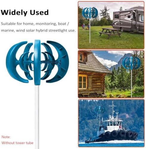 10000W Wind Turbine Generator with 5 Blades & Auto Windward Adjustment, Perfect for Home, Street Lighting, Boats & Terraces - 24V Power Solution