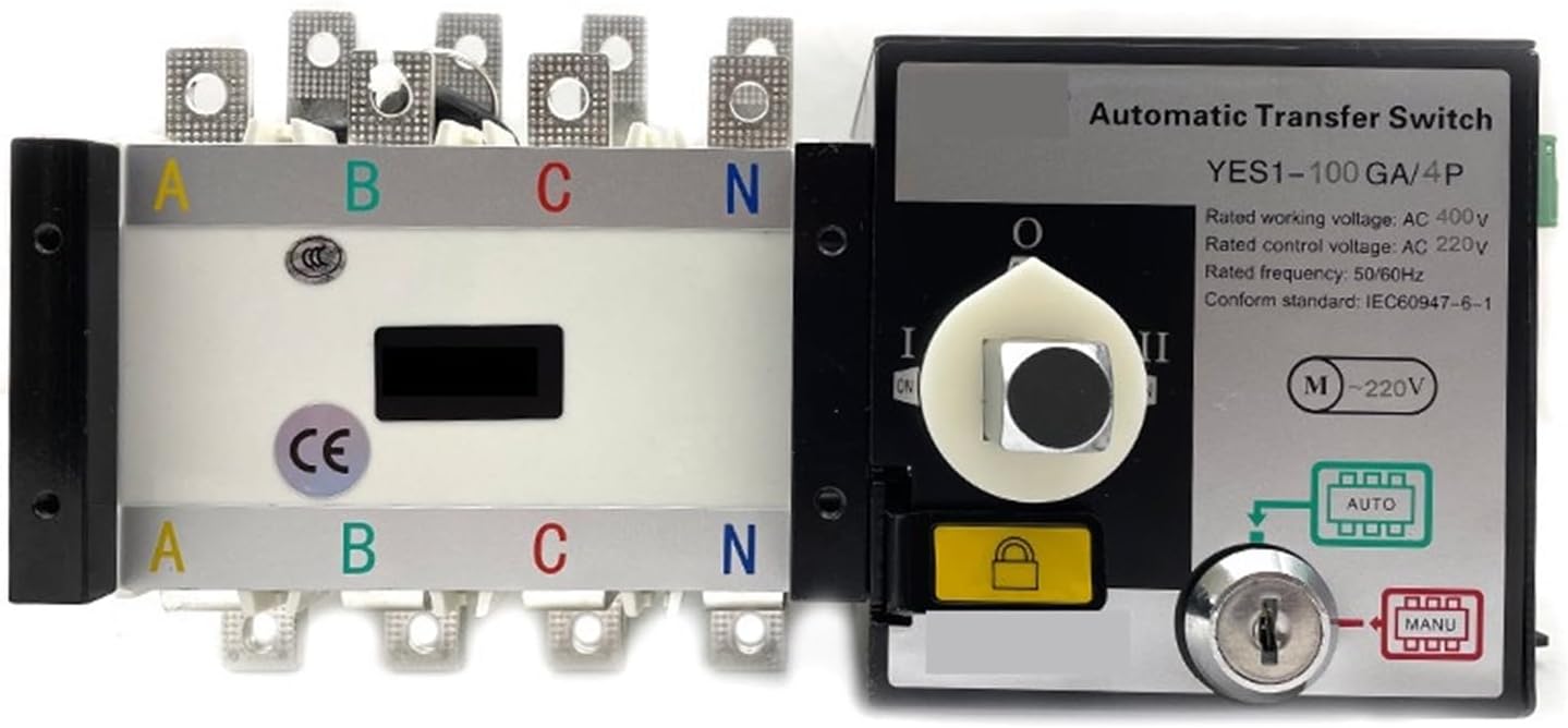 YES1-63GA/4P Generator Set Dual Power Source Automatic Transfer Switch(YES1-1250GA/4P)