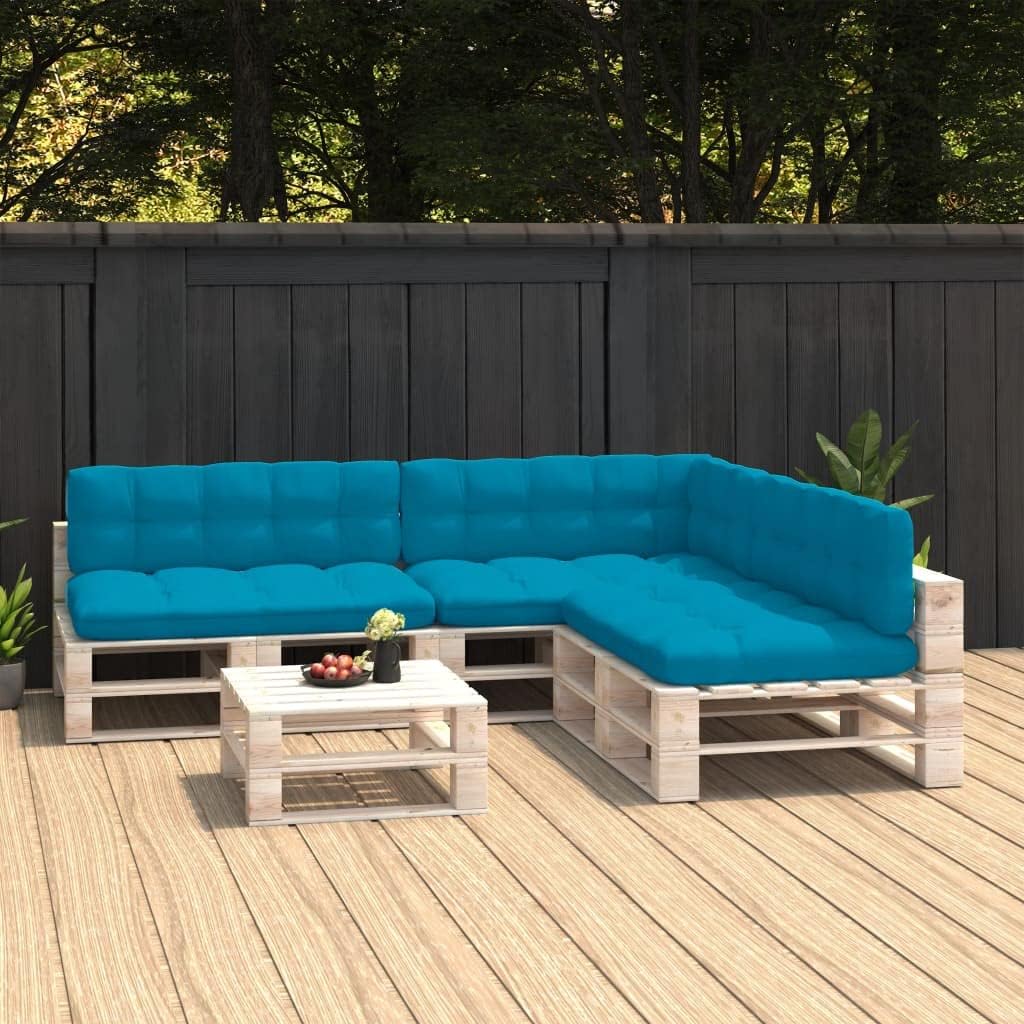 Pallet Sofa Cushions 7 pcs Blue,Versatile Garden Sofa Cushions: Enhance Comfort and Style for Indoor and Outdoor Use Patio Furniture Accessories, Cushions