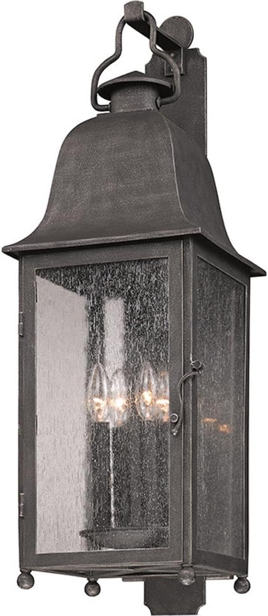 Spark & Spruce 20185-AP Pella 4 Light 31.5 inch Aged Pewter Outdoor Wall Sconce