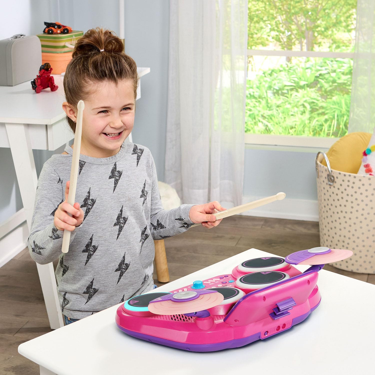 VTech Kidi Star Drum Pad, Pink