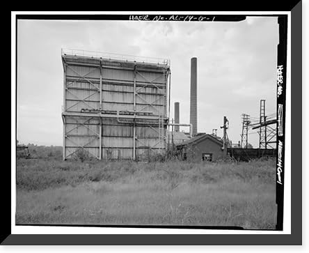 Historic Framed Print, Thomas By-Product Coke Works, Quenching Station, 1200 Tenth Street West, Thomas, Jefferson County, AL, 17-7/8