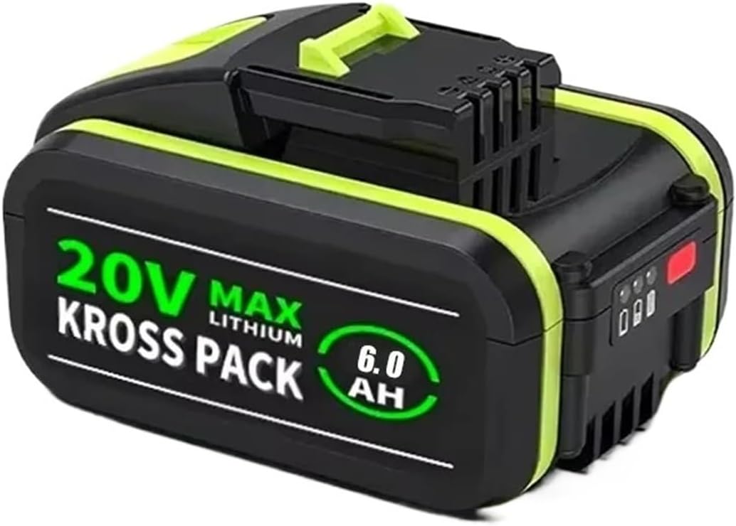 8000mAh 20v Li-ion Battery Compatible for Worx WA3553/WA3551 20V Cordless Power Tool Battery WA3572 WX390 WX176 WX178 WU268 Replacement(B -8.0Ah 2pcs)