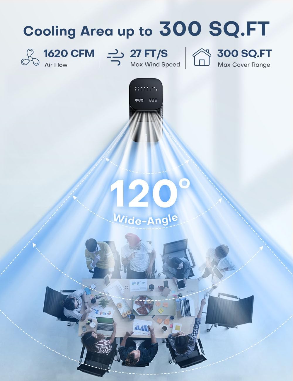 Windowless Portable Air Conditioners with 4Modes & 3Speeds, 15H Timer for Smart Auto-off, 2Gal Tank for 20H Cooling, Evaporative Air Cooler 17FT Remote, 120° Swing Swamp Cooler No Hose Needed