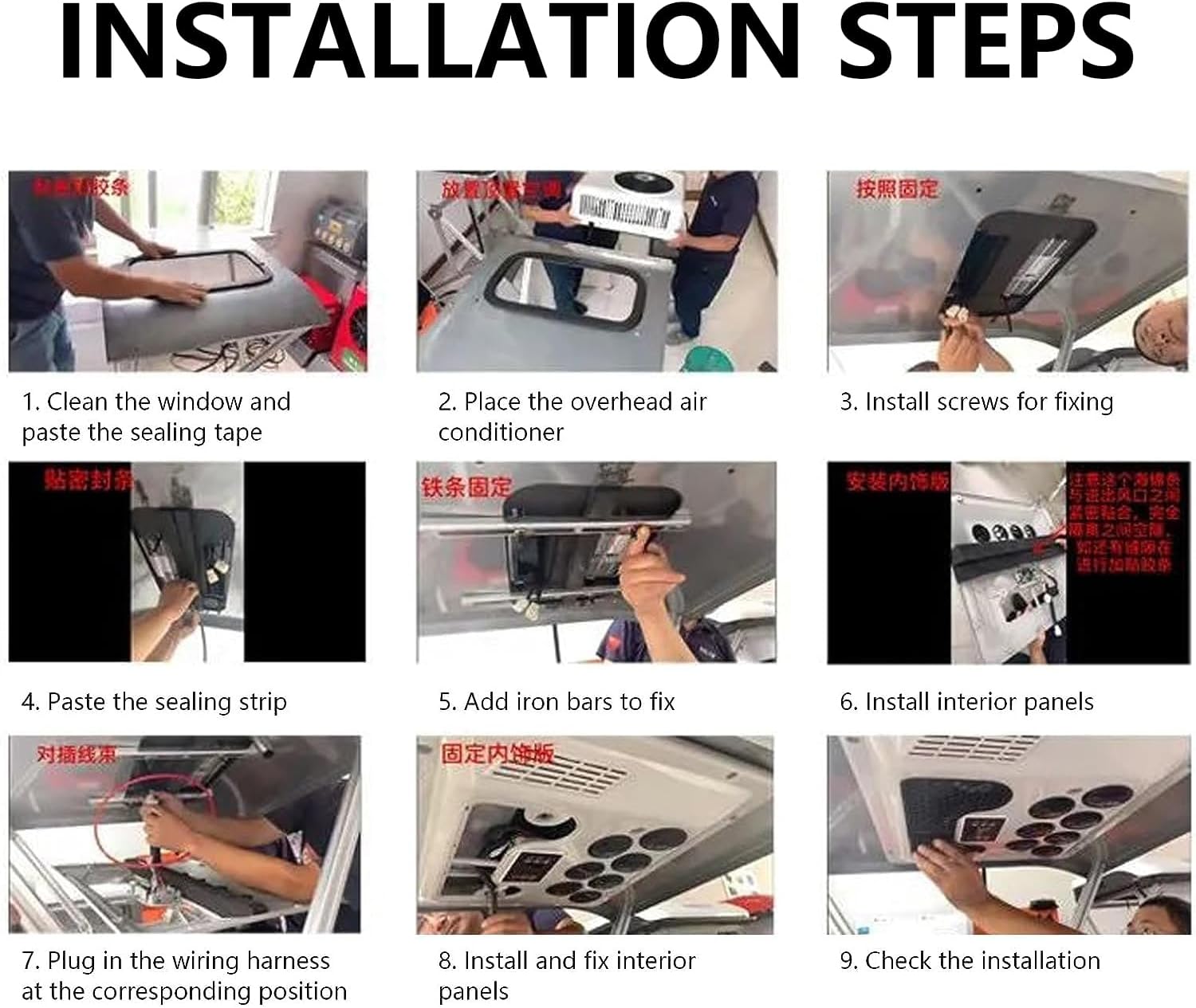 RV Air Conditioner 12V/24V Dc Universal Electric Truck Rv Rooftop Air Conditioner, 8 Hour Running Non-Ducted, Quiet Ac - Heat and Cool, Rv Ac Unit, Camper Air Conditioner for Rv Bus Truck Ve