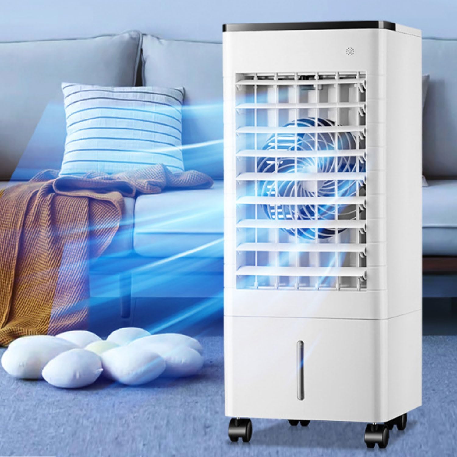 Portable Air Conditioners 3-IN-1 Evaporative Air Cooler with Remote 9LTank 4 Ice Packs 3 Speeds 15H Timer for Smart Auto-off Portable AC Oscillation Swamp Cooler for Bedroom Home Office