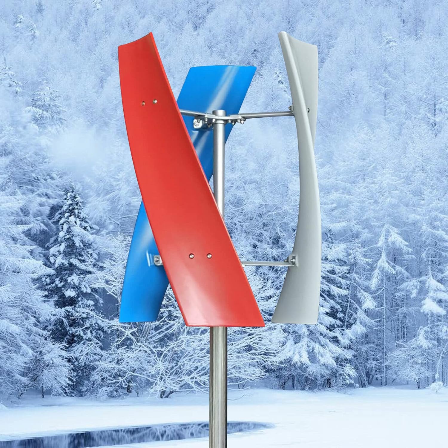TFCFL Helix Wind Turbine Vertical Wind Turbine Generator Wind Turbine Kit Vertical Wind Turbine Vertical Wind Generators Windmill for Power Windmill Generator 24V DC400W Wind Turbine IP67
