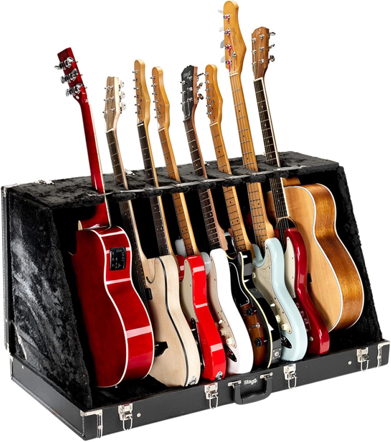 Gearlux Universal Guitar Stand Case for 8 Electric or 4 Acoustic Guitars