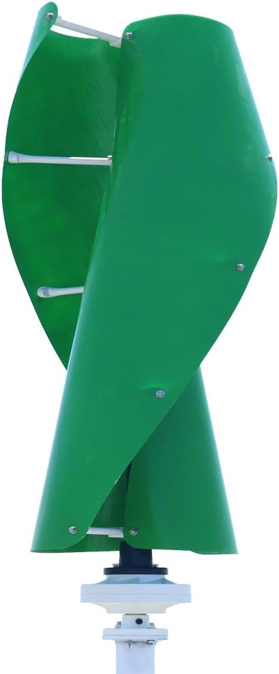 Wind Power Turbine Generator Vertical Wind Turbine Generator 3kw 4kw 6kw Vertical Axis Permanent Maglev Wind Turbine 12v 24v 48v with MPPT Control (Color : White, Size : Wind Turbine ONLY_24V)