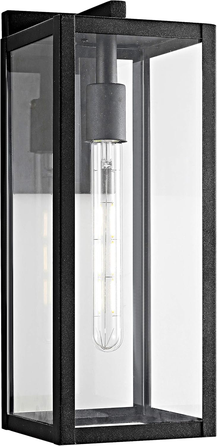 SAFAVIEH PLT4007A Lighting Welson Black Wall (LED Bulb Included) Outdoor Lantern