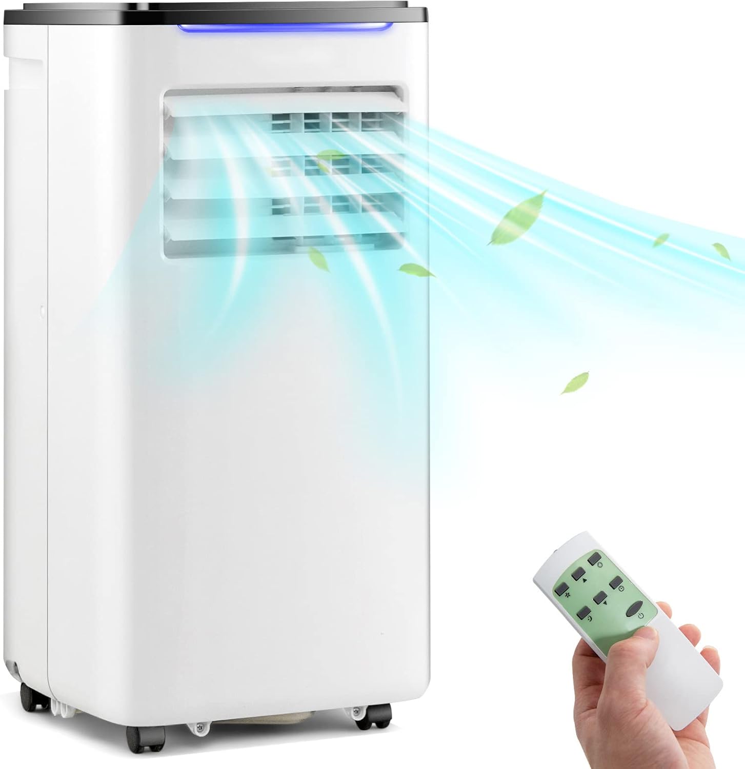 KOTEK Portable Air Conditioner for Room up to 350 Sq. Ft, 10000 BTU 3-in-1 AC Unit for Bedroom with Dehumidifier/Fan/Cool/Sleep Mode, 24H Timer/Window Kit/Remote, Portable AC for Home Office(10000BTU)