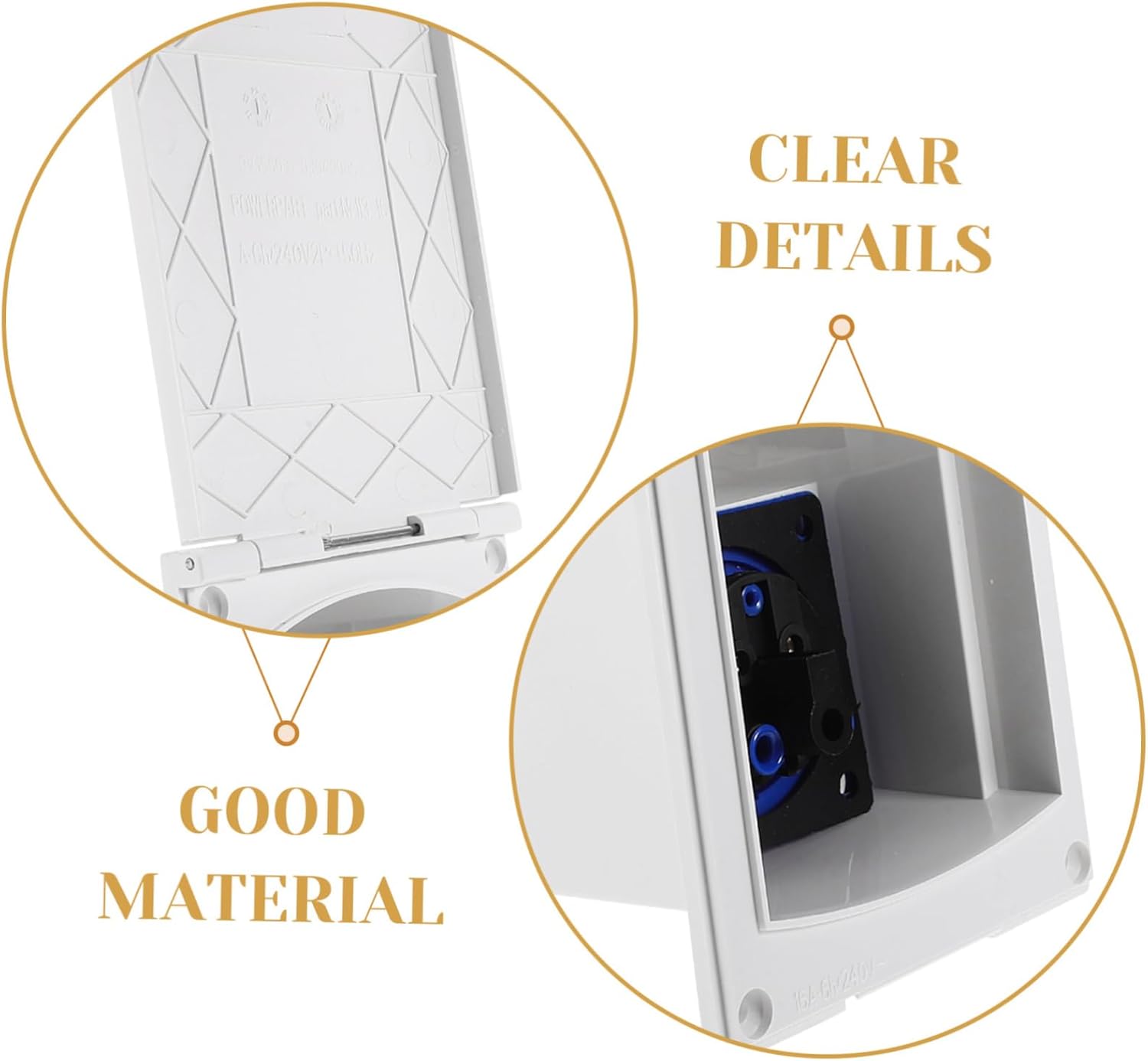 Mobestech 5pcs Rv Inlet Socket Power Inlet Box for Outdoor Use Compatible Rvs and Generators Easy to Install Weatherproof Design for Performance