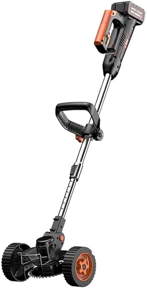 Cordless Trimmer Lightweight Retractable Lawn Mower Cutting 48V Battery Charger Rechargeable Lawn Mower Lithium Battery Mower Small Household-10000mA