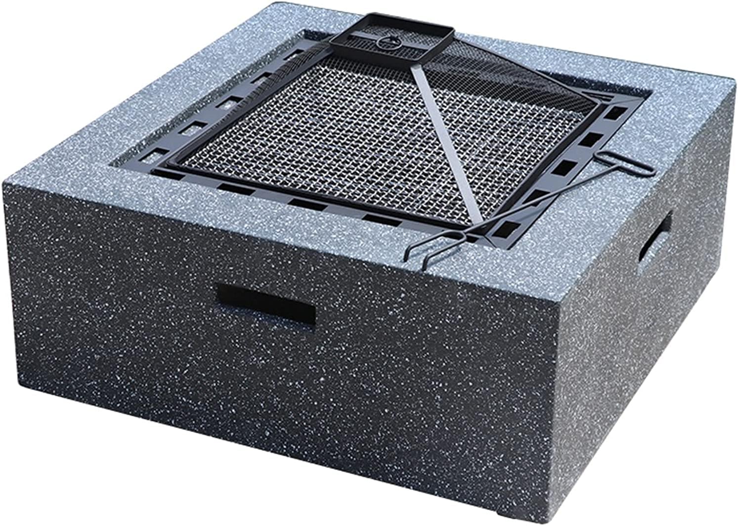 Outdoor Fire Pit Garden Terrace BBQ Leisure Table, Outdoor Wood Burning Fire Bowl, Outdoor Heating Fireplace, 71cm