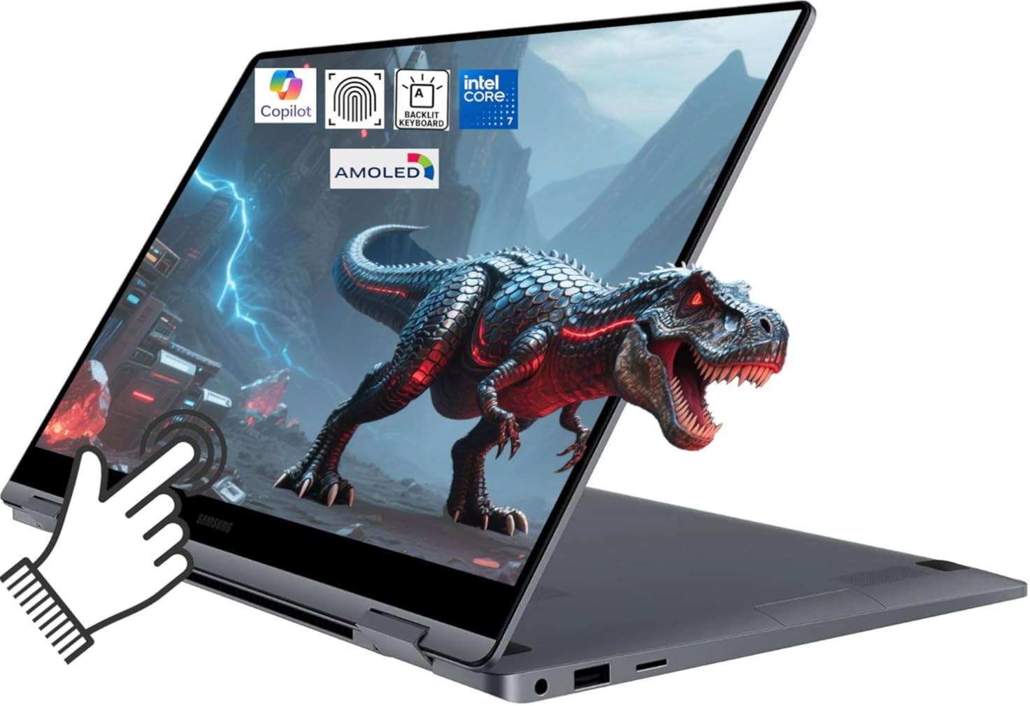 Samsung Galaxy Book 4 2 in 1 AI Laptop, 15.6