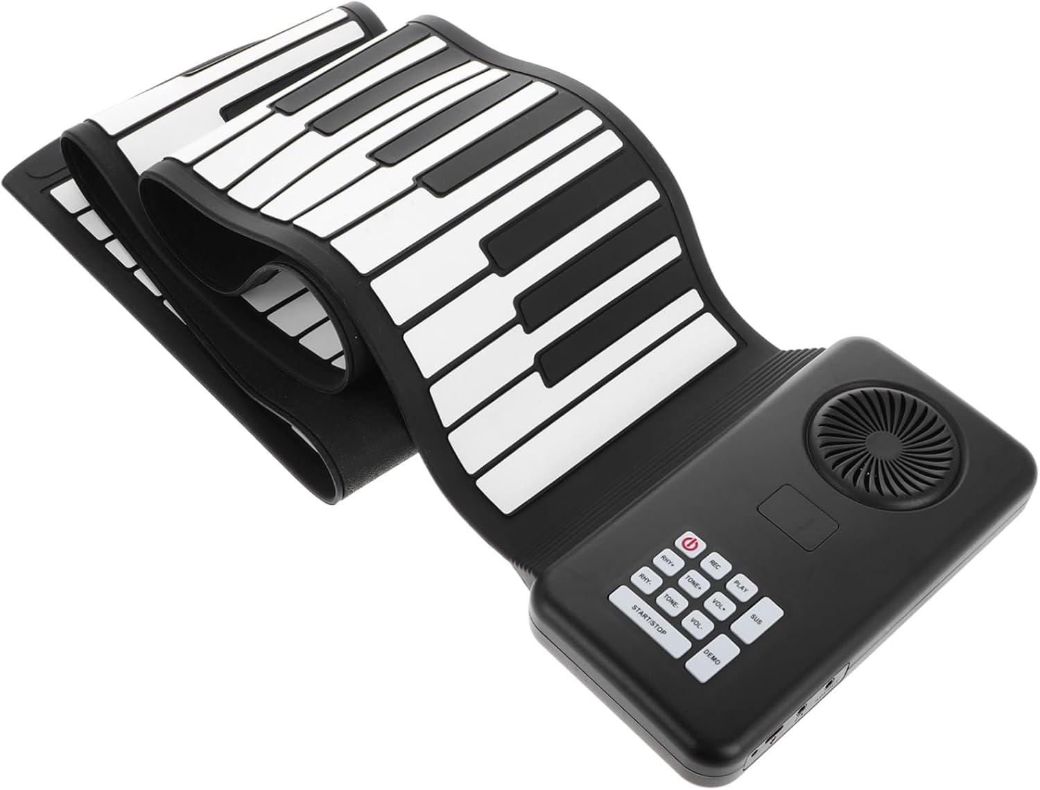 Silicone Keys Portable Roll-up Piano with Speaker Foldable Electronic Keyboard for Music Practice for Beginners and Adults