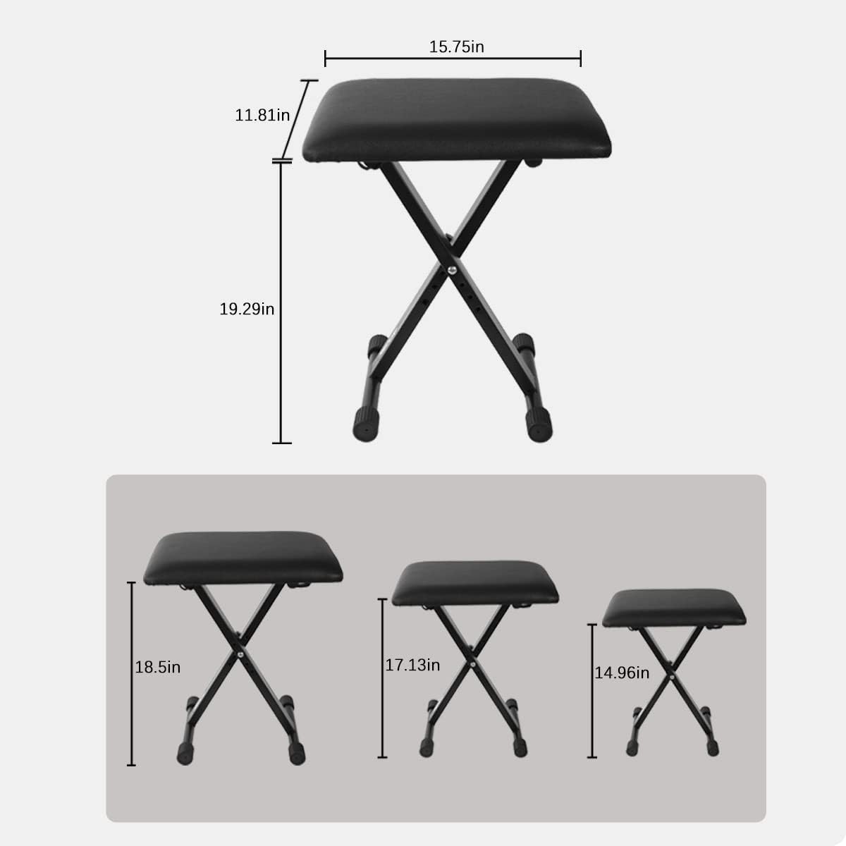 AODSK Beginner Digital Piano 88 Key Keyboard+AODSK Keyboard Bench X-Style Cushion Padded,Piano Lessons