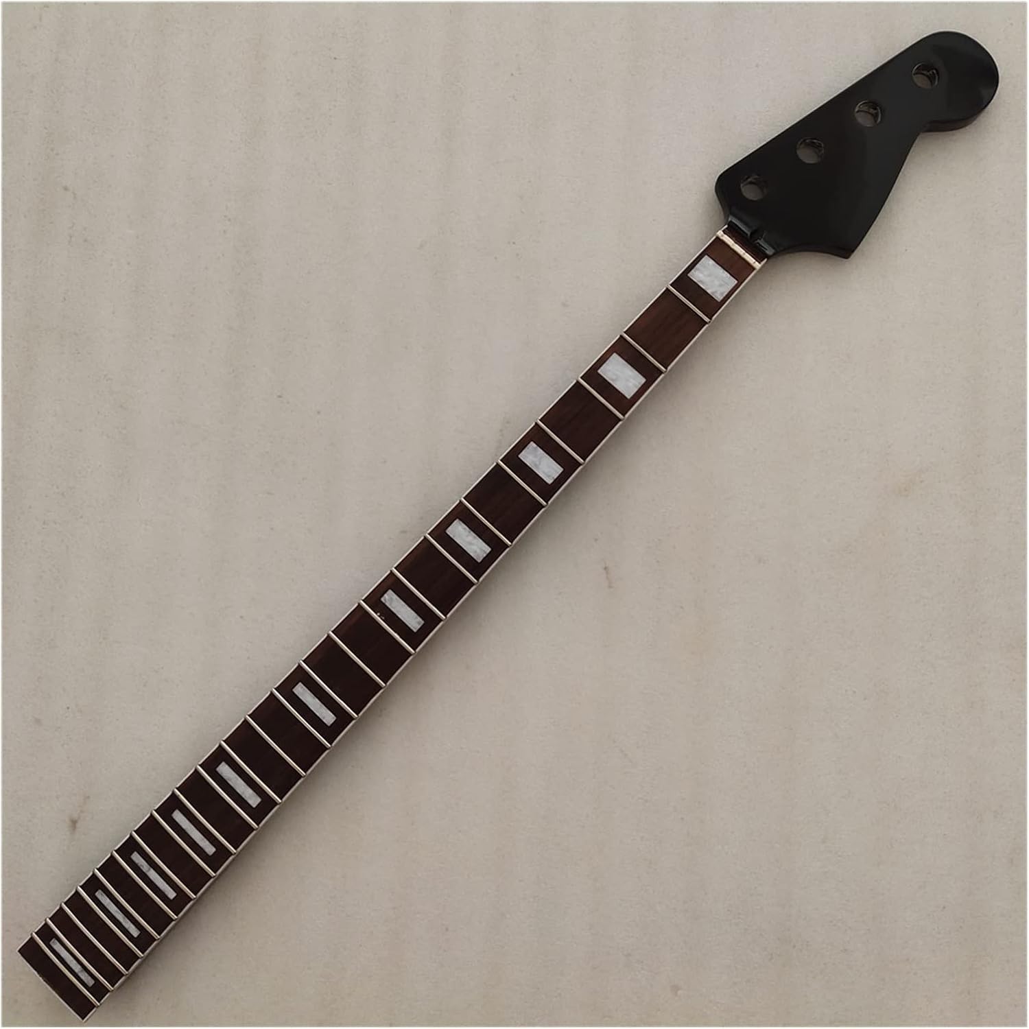 4 String Maple 24 Frets Bass Guitar Neck Replacement Rosewood Fingerboard 34 Inch Unfinished Guitar Neck