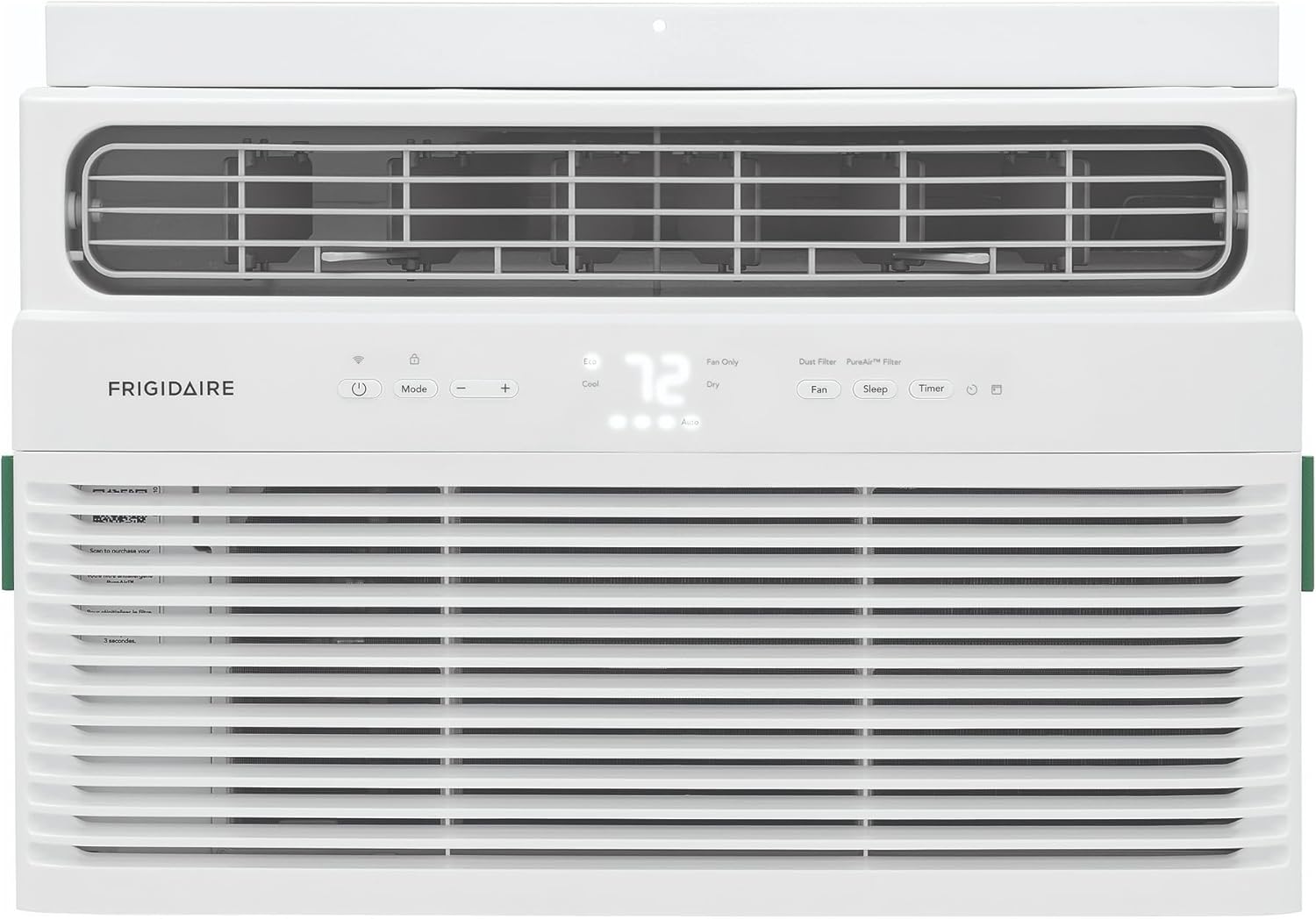 Frigidaire 8,000 BTU Smart Window Air Conditioner with Wi-Fi, Cools Up to 350 Sq. Ft., Remote Control, Quiet Operation, Eco Mode, 3 Fan Speeds, White
