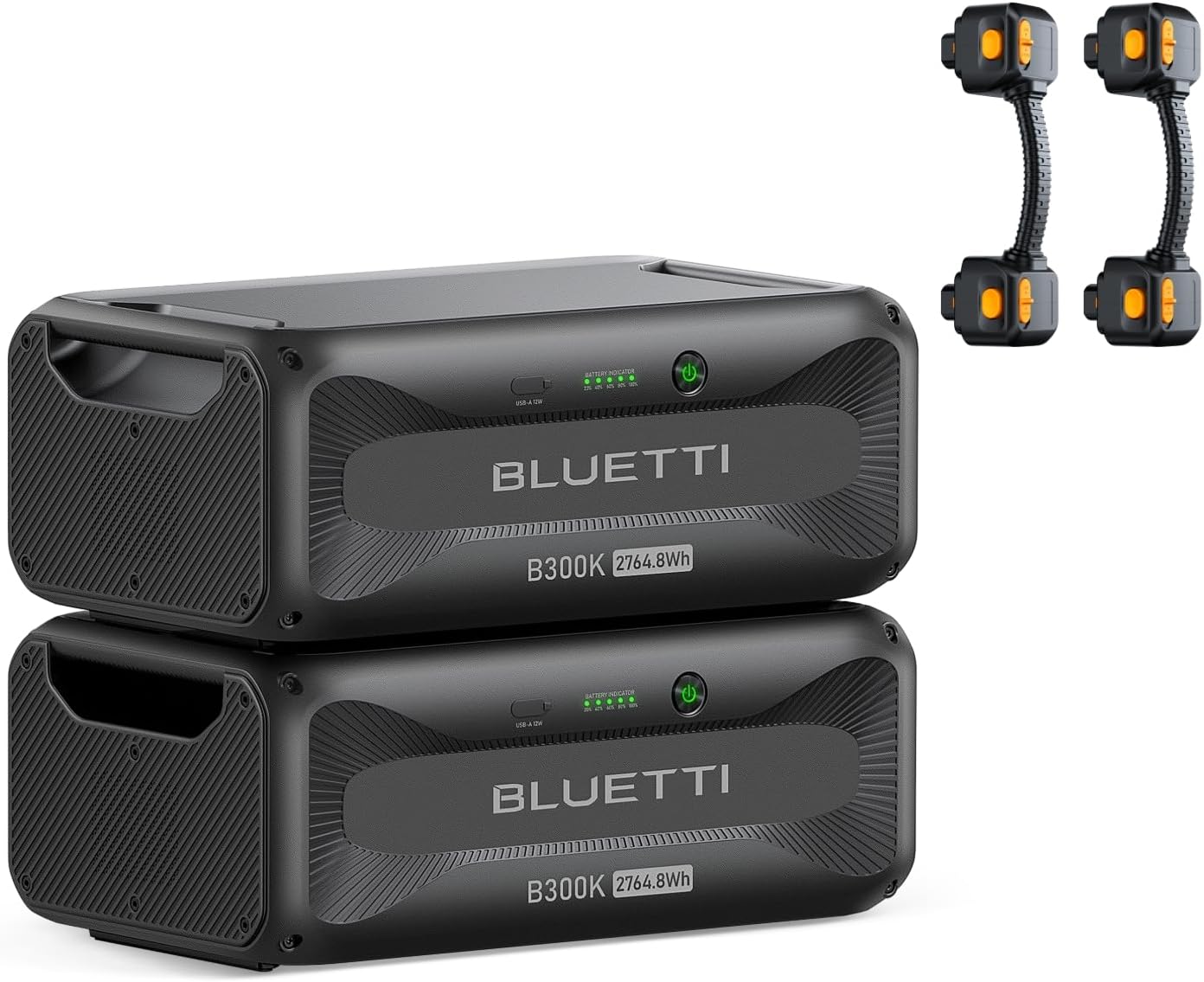 BLUETTI Expansion Battery B300K×2, 5529.6Wh LiFePO4 Battery Pack for Power Station Apex 300 Only, Extra Battery for Home, Emergency, Road Trip