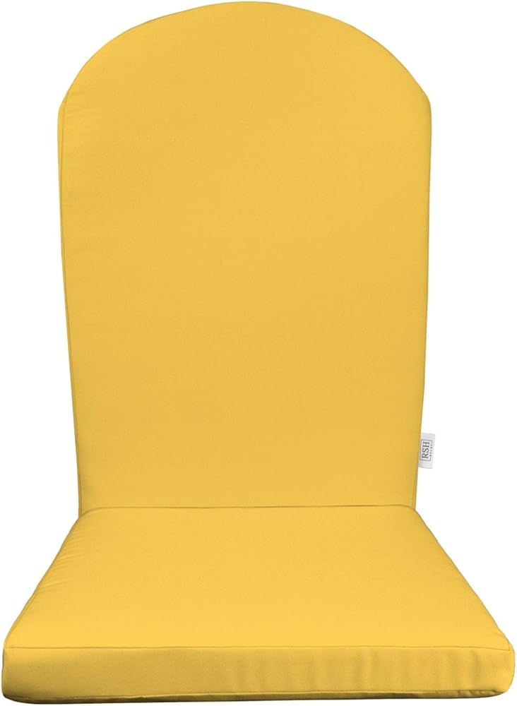 RSH Décor Sunbrella Foam Adirondack Chair Cushion | 48” x 20” x 2” | Performance Fabric | Water and Fade-Resistant | Outdoor Cushion for Patio Furniture | Made in USA (Canvas Sunflower Yellow)