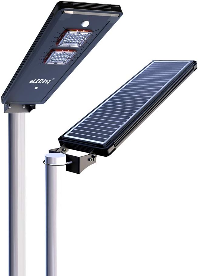 eLEDing Solar Powered AI-Smart LED Wall Light – Motion Sensor, Warm/Soft Security Glow, Dusk-to-Dawn Adaptive Lighting, Integrated Solar Panel, Weatherproof Outdoor Sconce for Fence, Patio, Entryway