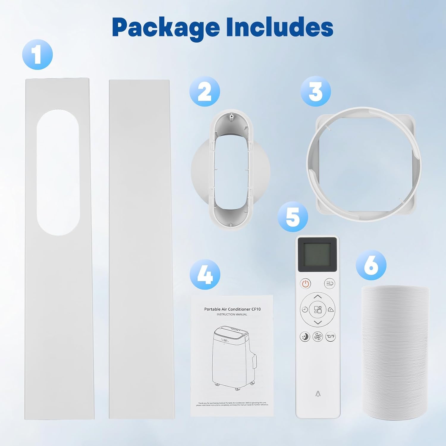 Portable Air Conditioner Fan 10,000 BTU,ac Portable Air Conditioner for Bedroom with Window Venting Kit, 3 In 1 Cooling Fans With Remote Control,450 Sq Ft Coverage,24H Timer for Home,RV, Dorms