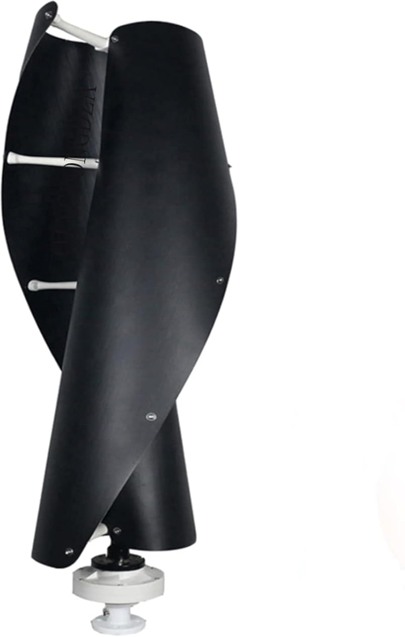 LiuSj JUnSt Spiral Wind Turbine, 8000W 12V 24V 48V Vertical Wind Turbine Household Small Wind Turbine with MPPT Controller 2 Blades for Home Yacht Farm(Black)