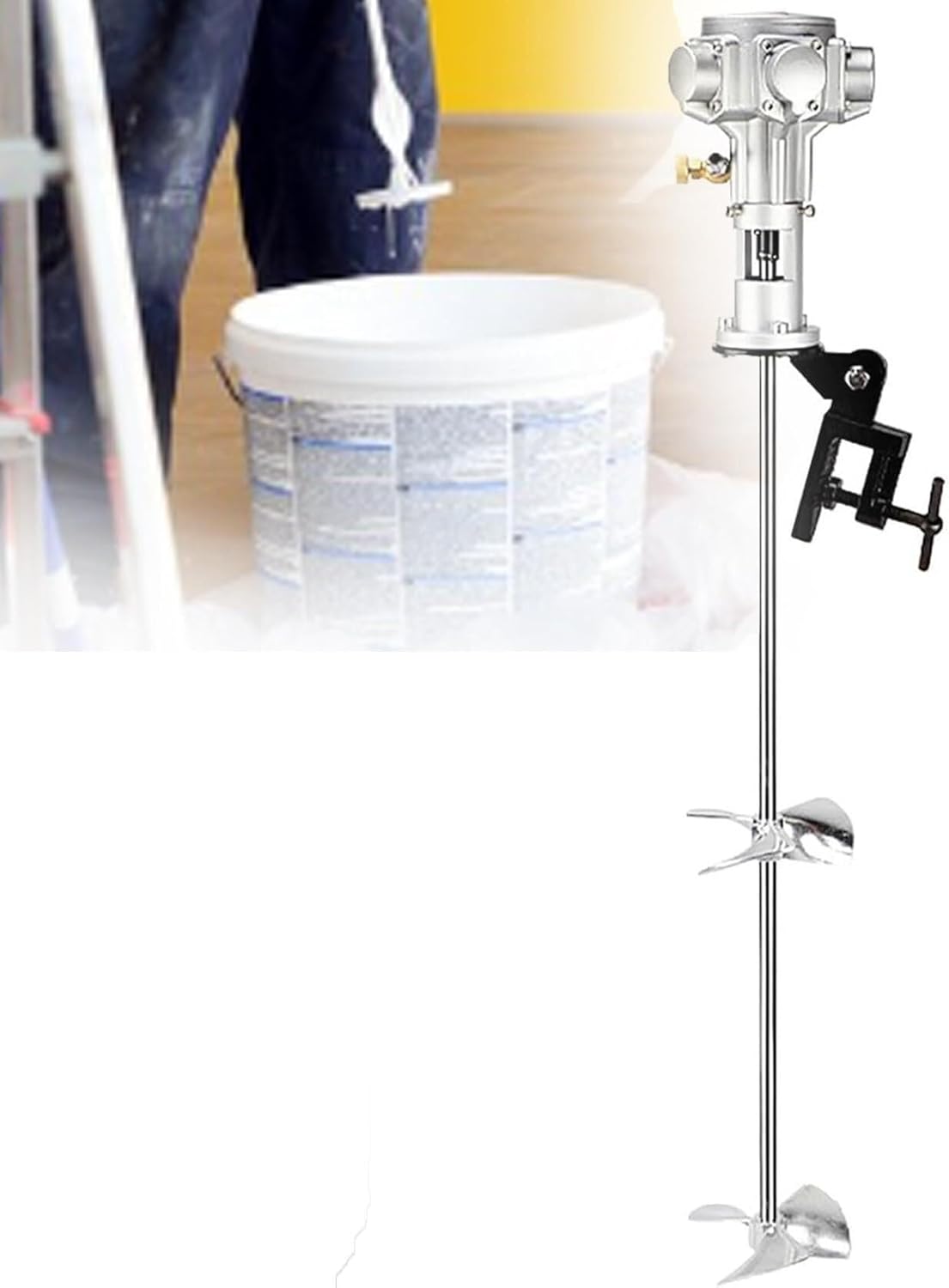 Paint Stirring Machine Bracket Air Agitator Paint Mix Tool 1/2hp 55 Gallon Pneumatic Agitator Adjustable Drum Bucket Paint Mixer