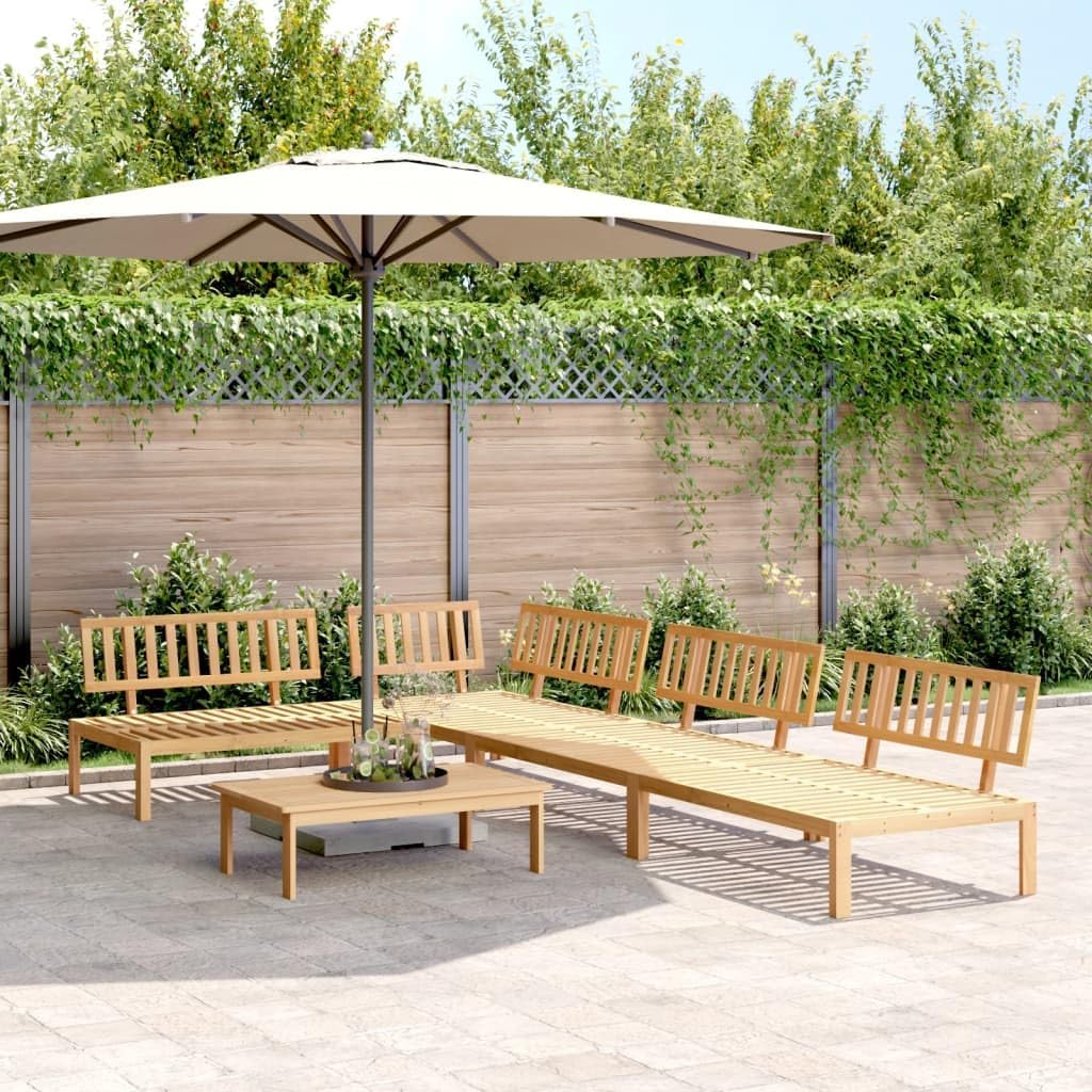 5 Piece Patio Pallet Sofa Set Solid Wood Acacia,Acacia Wood Patio Sofa Set with Modular Design for Outdoor Comfort Outdoor Furniture, Patio Seating