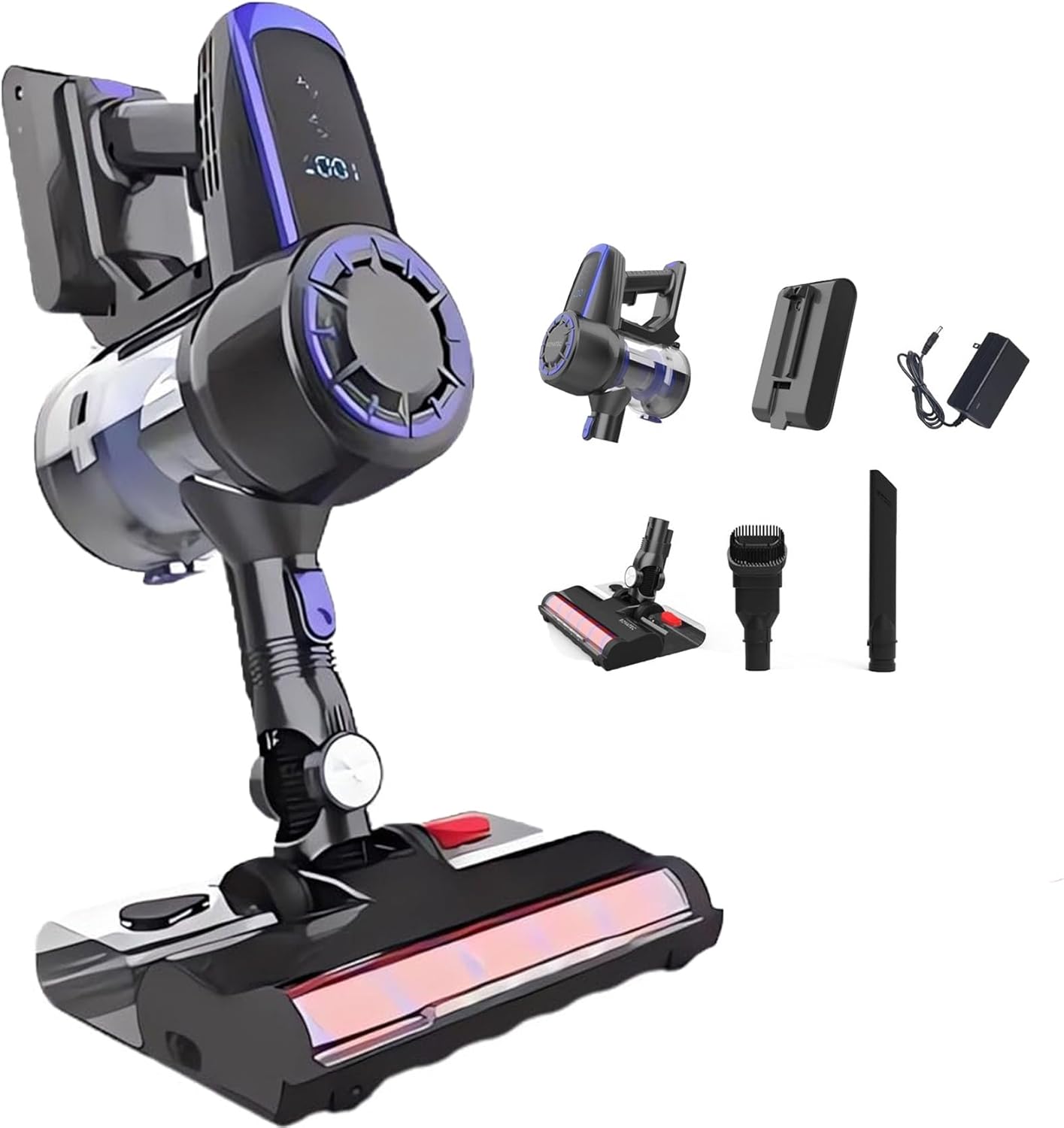 Cordless 22kpa Electric Pool Table Cleaner Kit - Brush and Vacuum Cleaner for Billiard Cloth - Includes Pool Ball Polisher, 110V