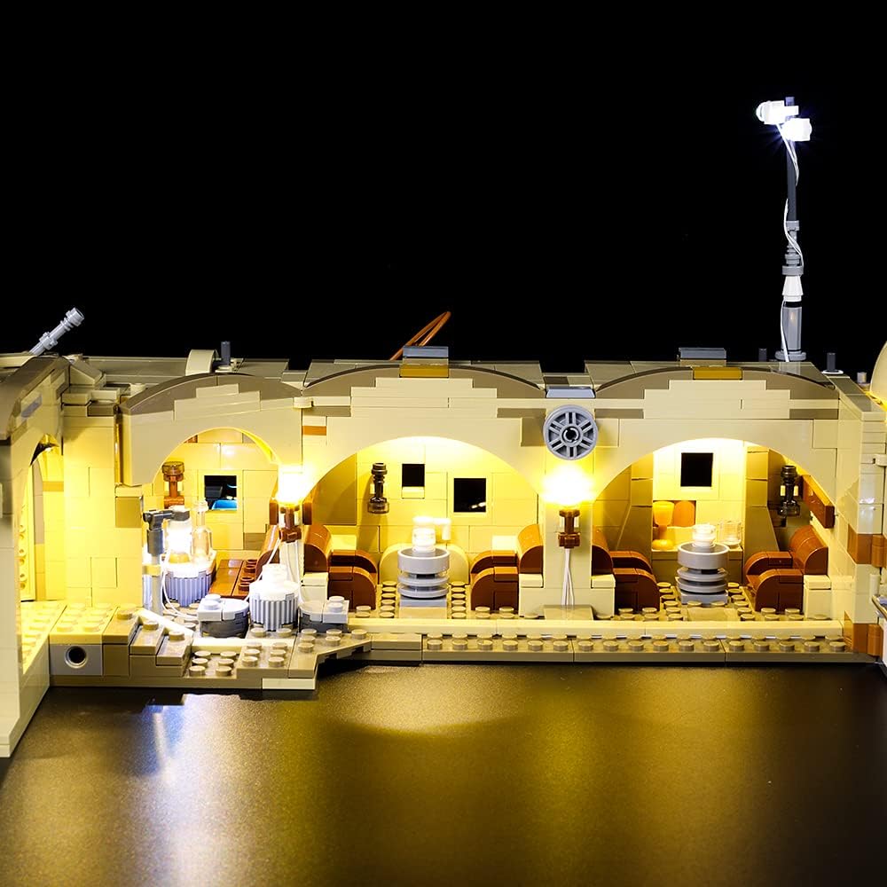 Kyglaring Led Lighting Kit for Mos Eisley Cantina -Light Sets Compatible with Lego 75290 Building Set- Not Include The Lego Set (RC Sound Version)
