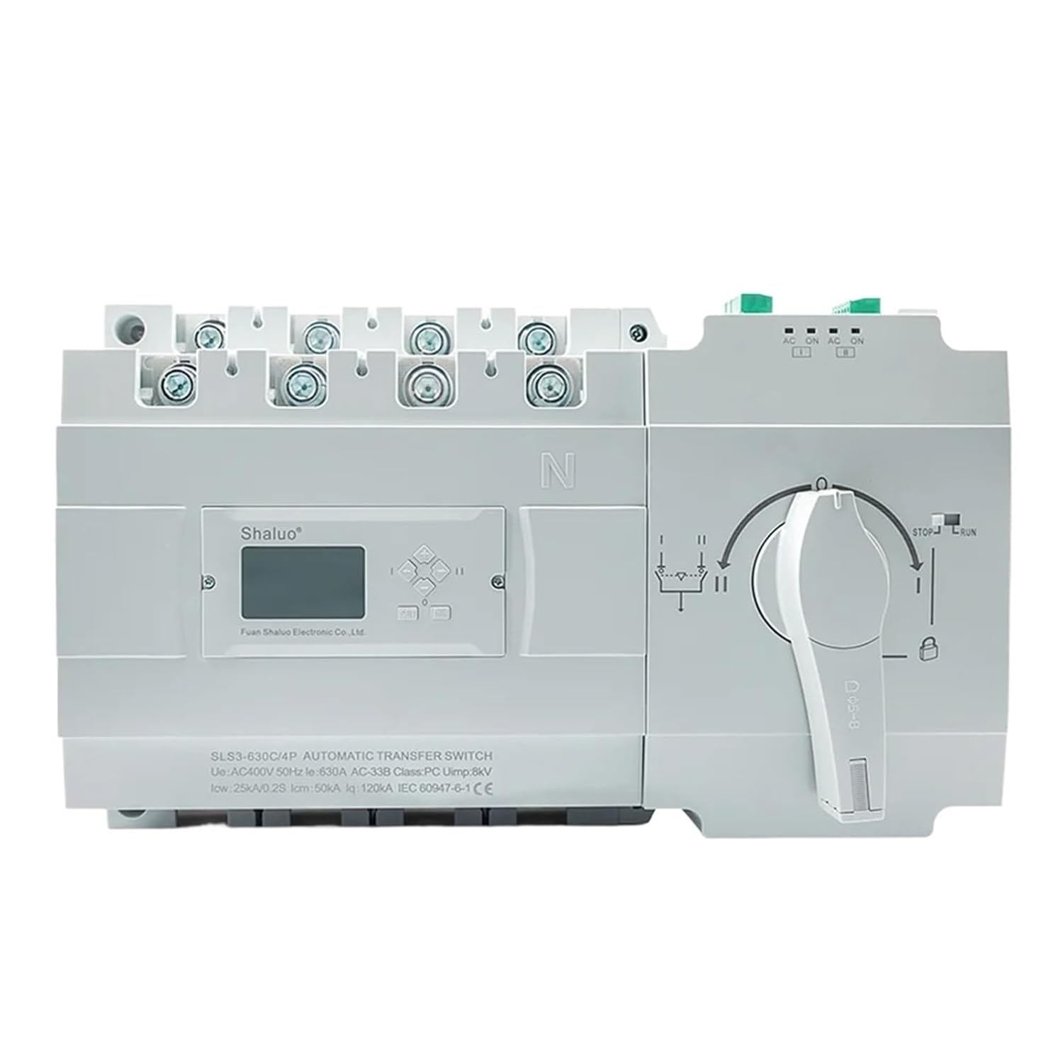 DWFSKZKV C Type ATS Dual Power Automatic Transfer Switch AC220V Diesel Generator Controller Auto Changeover Switch Converter (Color : 400A to 630A C Type)