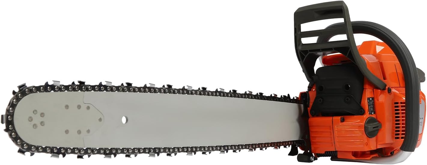 72CC Gas Chainsaw, 2 Stroke 24 inch Single Cylinder Gasoline-Powered Chainsaw Pull-Cord Start for Cutting Trees, Timber, Gardens and Pastures